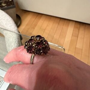 Unique Vintage Purple Rhinestone Domed Ring - Women | Color: Purple | Size: 6